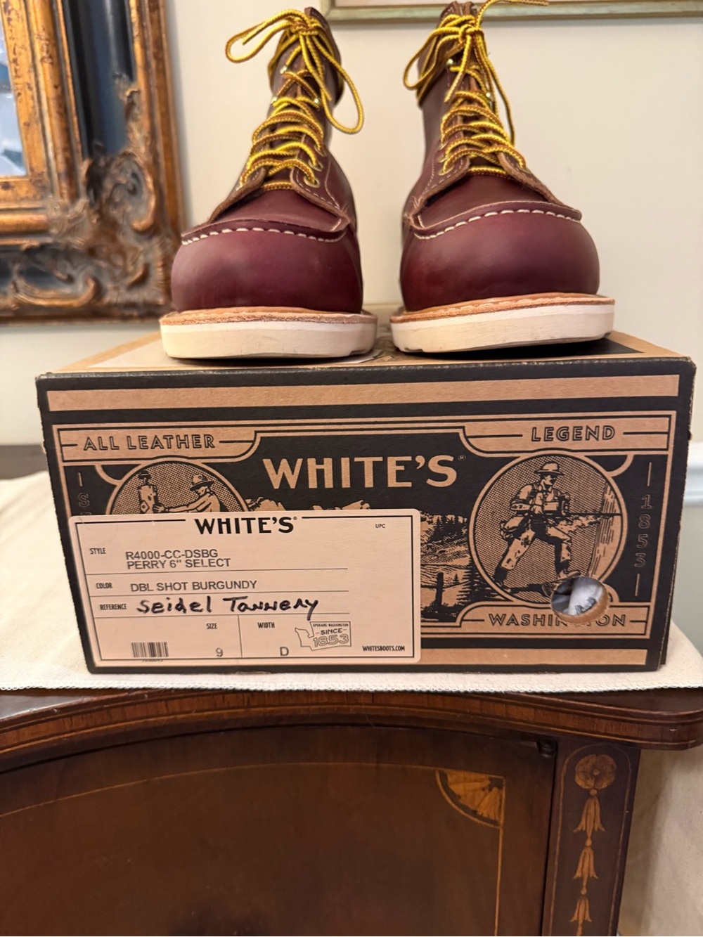 White’s Perry Select 6” Burgundy Leather Moc Toe Boots - Picture 11 of 11